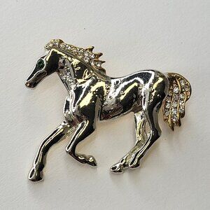 Galloping Horse Brooch Pin